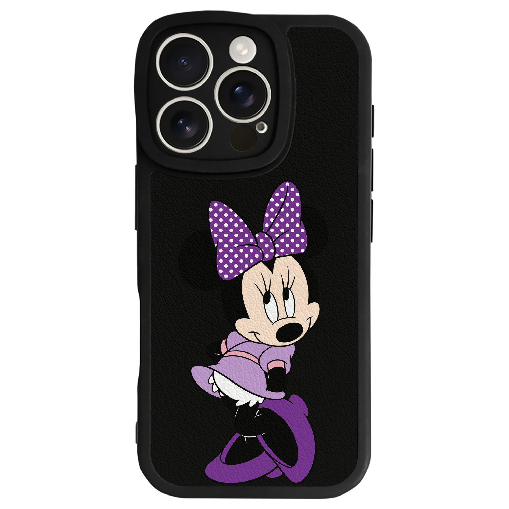 （画像用） ミッキーマウス Mickey Mouse 【iPhone 16シリーズ対応】シリコンスマホケース（レザー調） 材質：シリコン